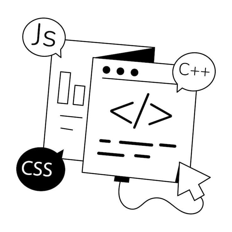 Vektori website services hand drawn mini illustrations