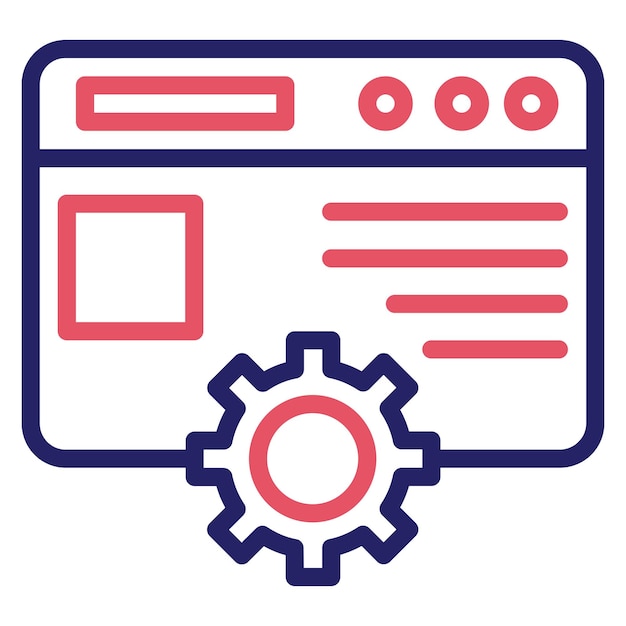 Website Settings vector icon illustration of SEO and SEM iconset