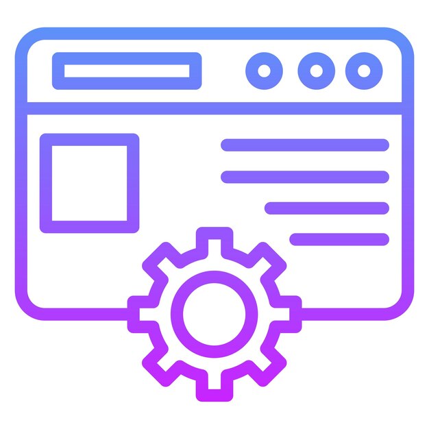 Website Settings vector icon illustration of SEO and SEM iconset