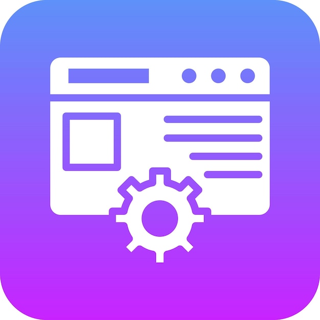 website settings vector icon illustration of seo and sem iconset