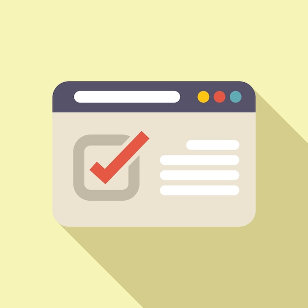 Website showing check mark for completing online survey