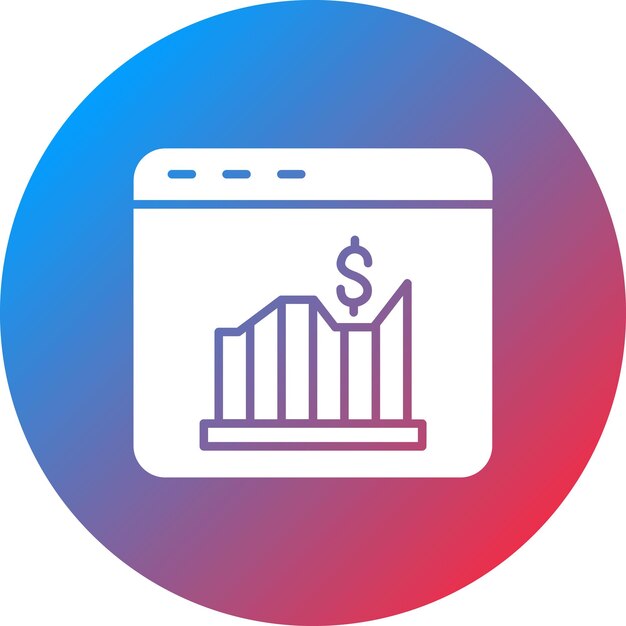 website statistics icon vector image can be used for web marketing