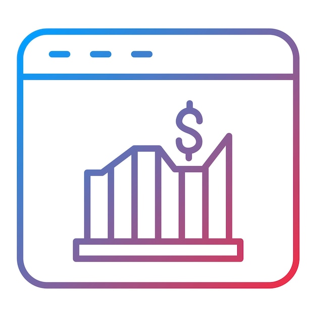 website statistics icon vector image can be used for web marketing
