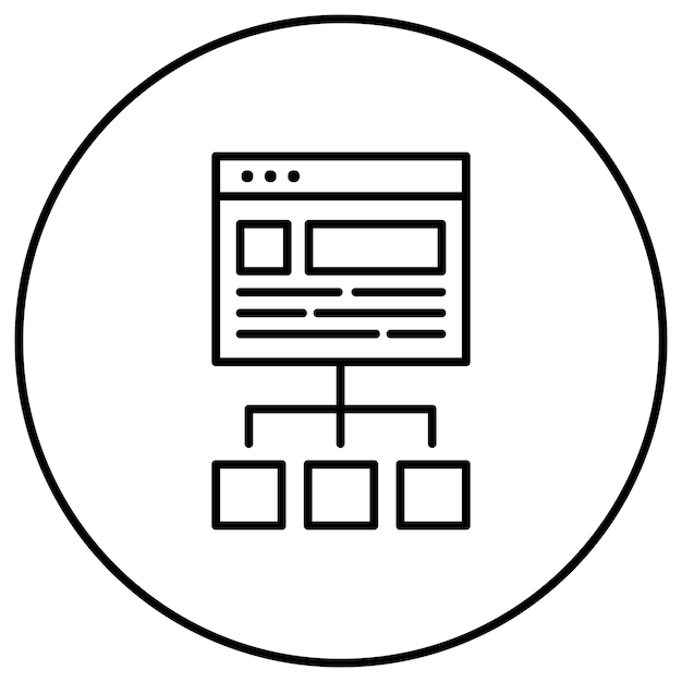 Website Structure icon vector image Can be used for Coding and Development