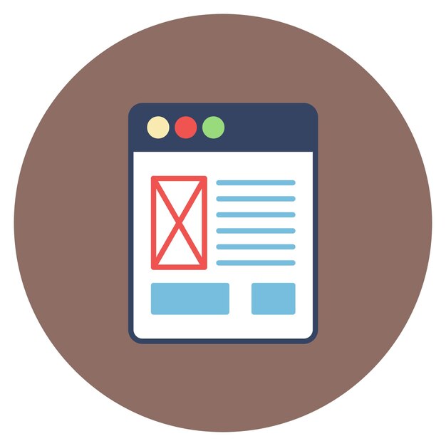 Website Template Flat Illustration