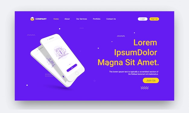  website template for websites, or apps.