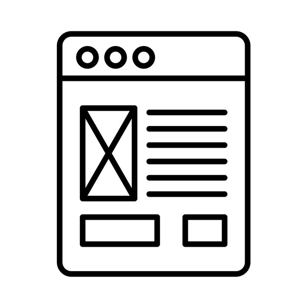 Website Template Line Illustration