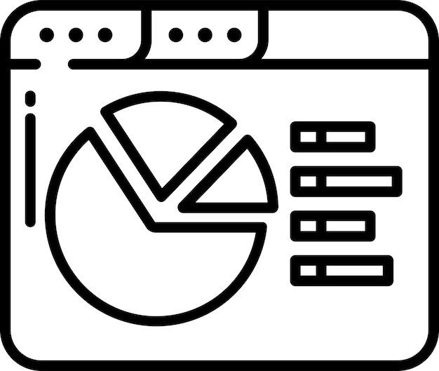 Websolid outline vector illustration