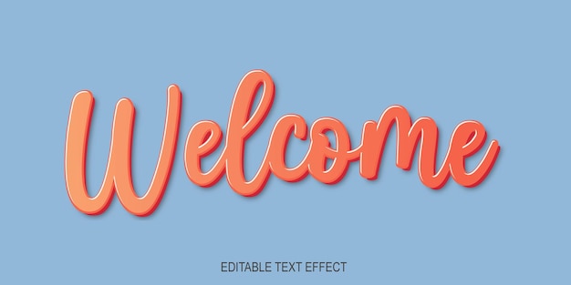 Welcome Banner Editable Text Effect