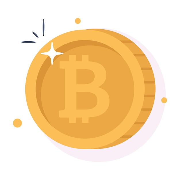 Well designed icon of bitcoin cryptocurrency coin vector design