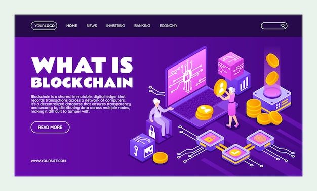 What is blockchain? a futuristic cryptocurrency concept