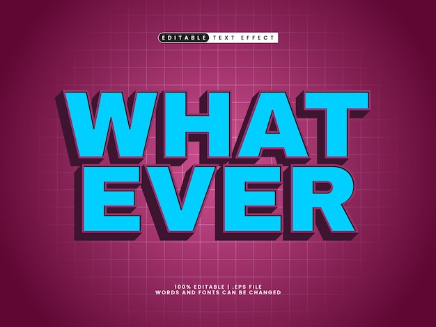 whatever editable text effect style