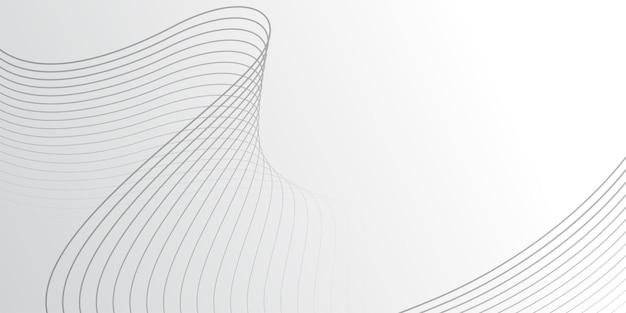 white abstract background with blending of grey wavy lines