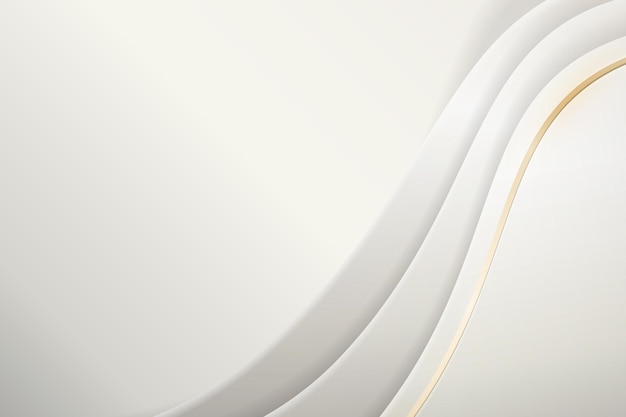 White abstract wavy frame background vector