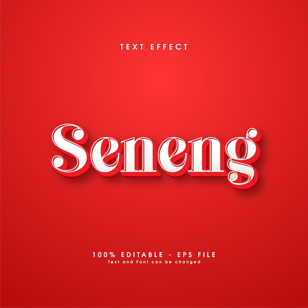 White and red 3d text effect