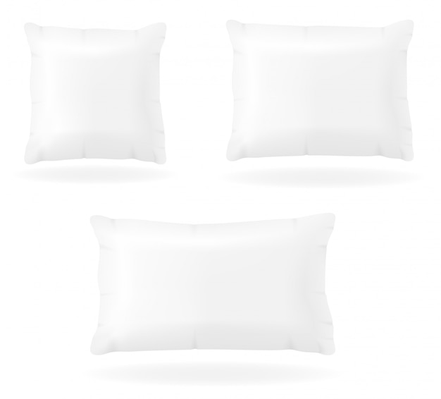 White blank pillow to sleep vector illustration