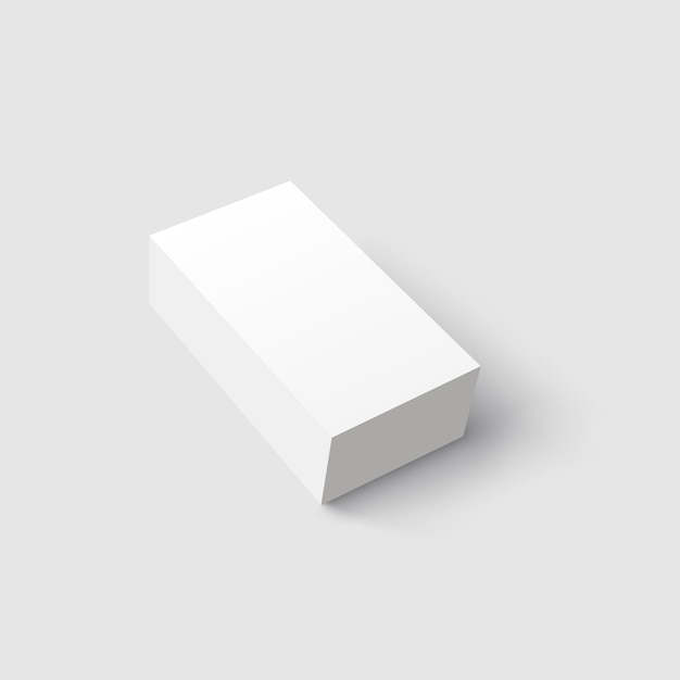 White cardboard box. Blank 3d box   isolated