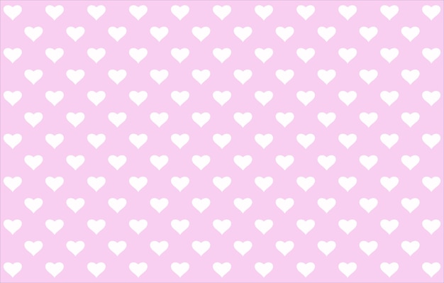 white hearts illustration on a pink background design
