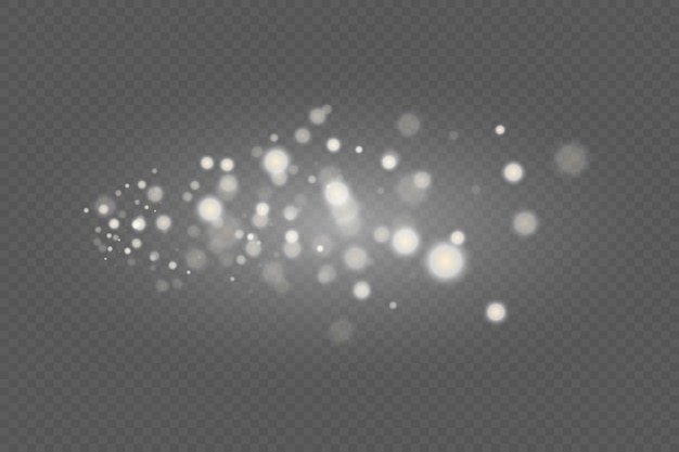 white light of dust bokeh light effect glowing background