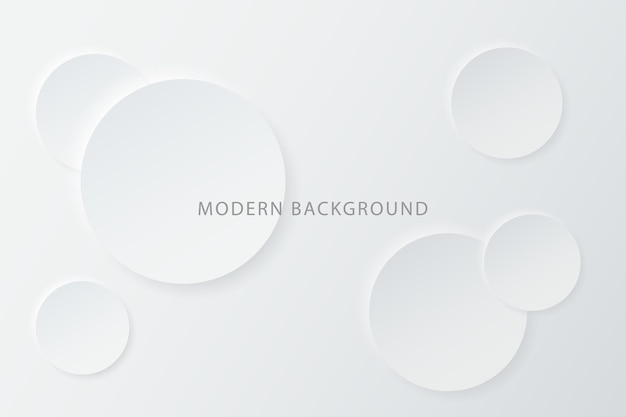 white modern neomorphism abstract background. gradient background with neomorphism circles.