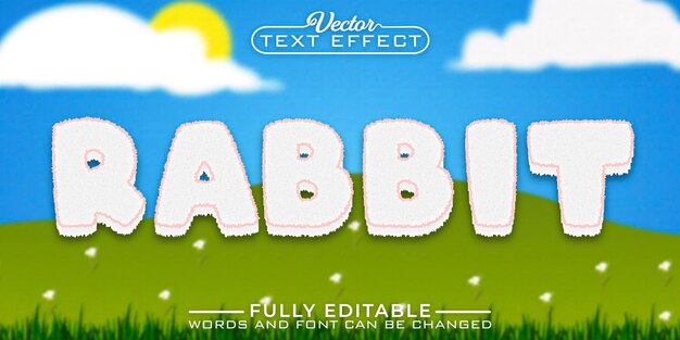White Rabbit Editable Text Effect Template