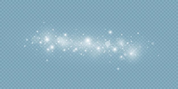 White sparks and glitter special light effect Glow light effect