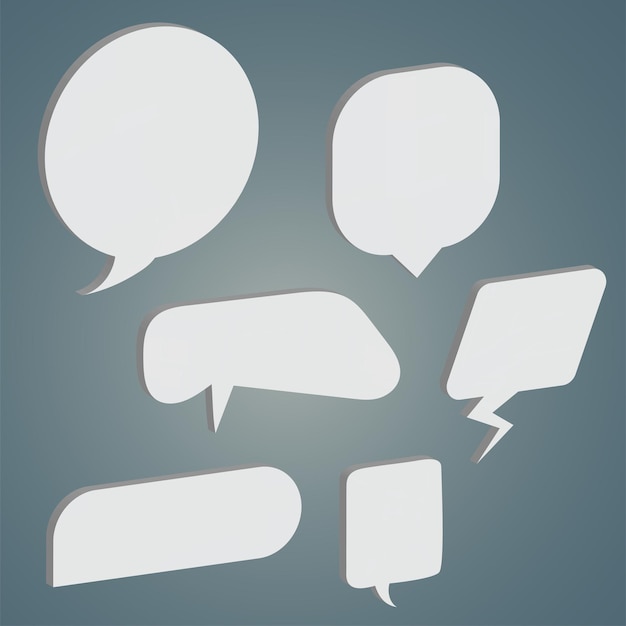 White Speech Bubble Set Think Bubble Vector Speech Bubble Icon Clipart Vector and Stock Illustratio