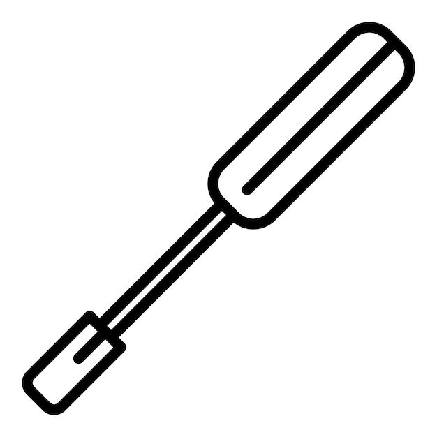 Wide screwdriver icon Outline wide screwdriver vector icon for web design isolated on white background