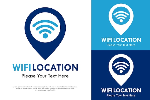 Wifi locator logo template illustration suitable for brand mobile mark etc