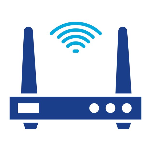 Wifi-reitittimen tasainen kuvitus