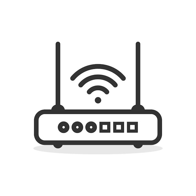 Wifi router icon isolated flat style vector illustration