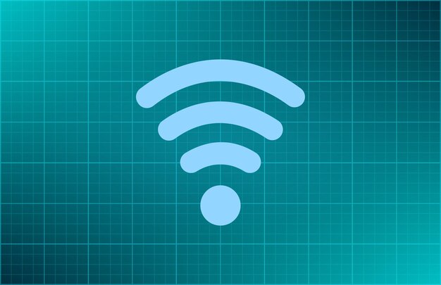 Wifi symbol Vector illustration on blue background Eps 10