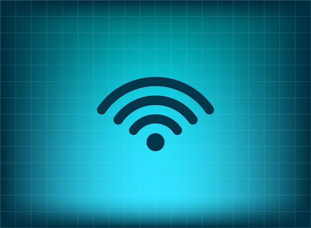 Wifi symbol Vector illustration on blue background Eps 10