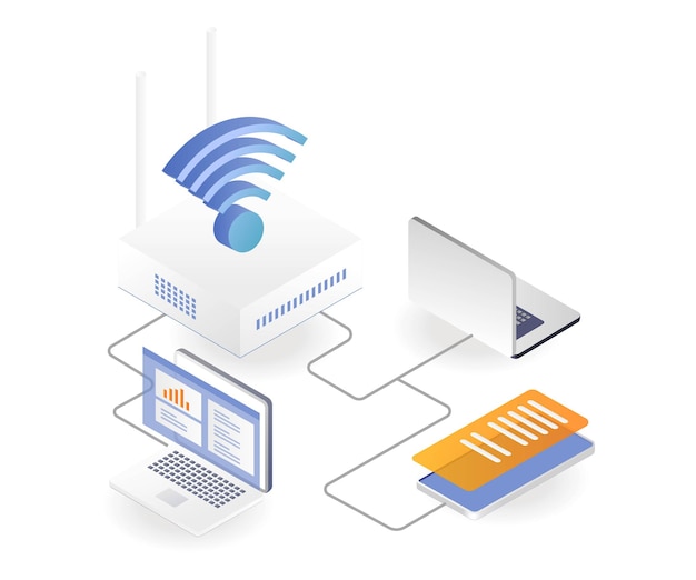 Wifi transmitter and set of computer with smartphone