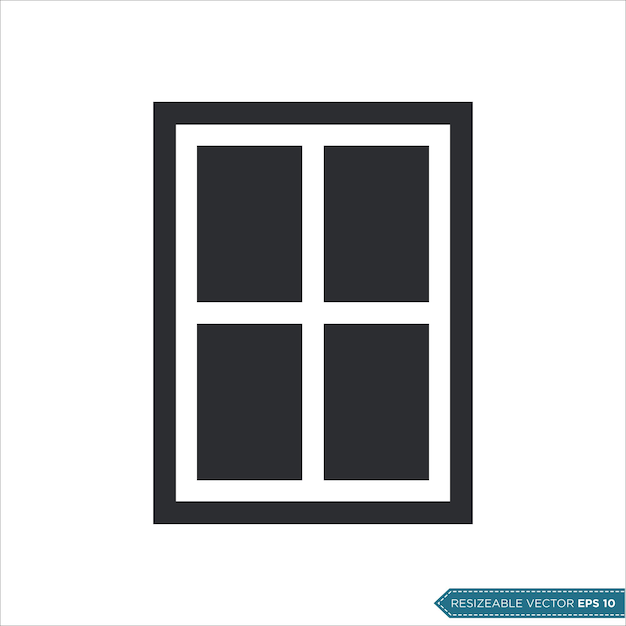 Window Icon Vector Template Illustration Design