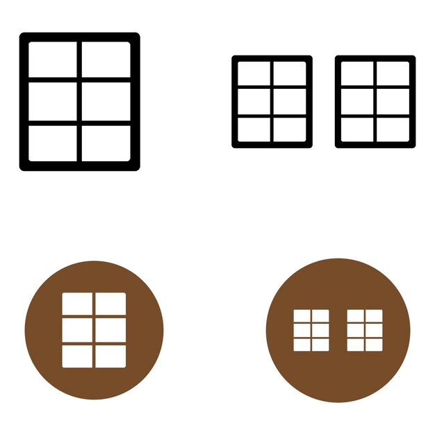 window icon vector template illustration logo design