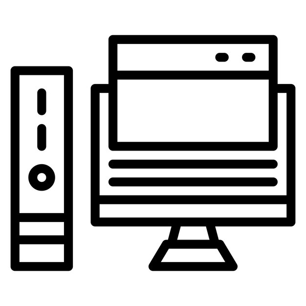Windows Computer icon vector image Can be used for Coworking Space