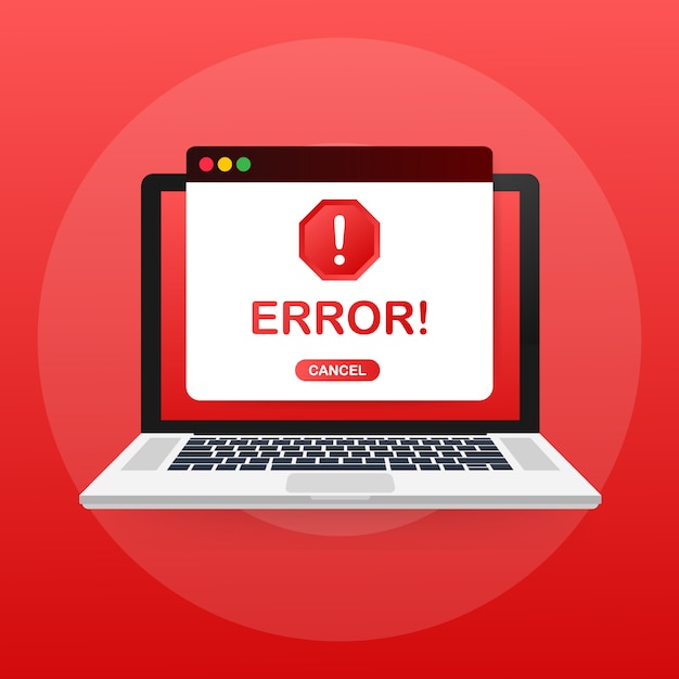 Windows-käyttöjärjestelmän virhevaroitus.