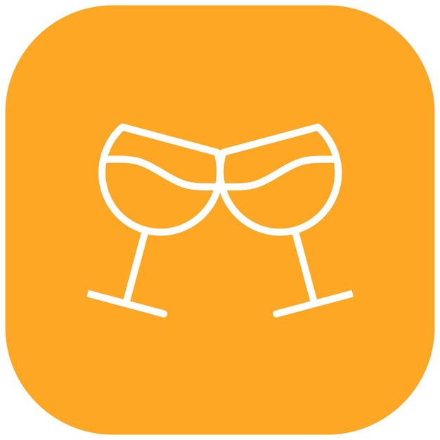 Wine Glass vector icon Can be used for Italy iconset