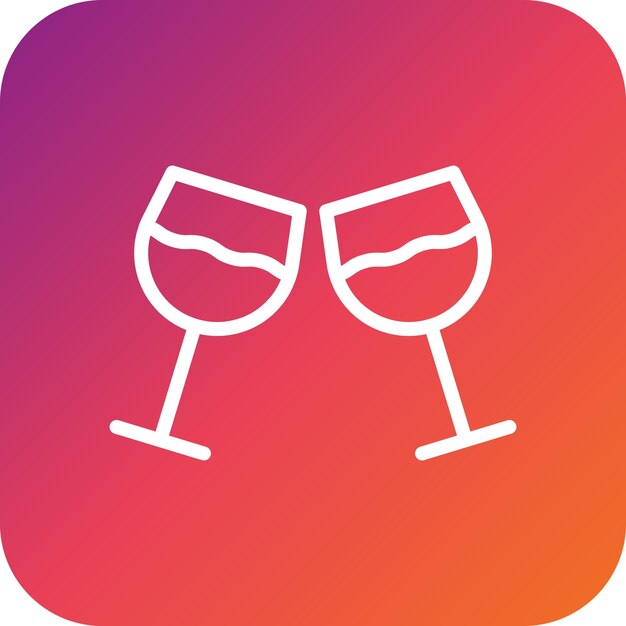 Wine glass Vector Icon Design Illustration