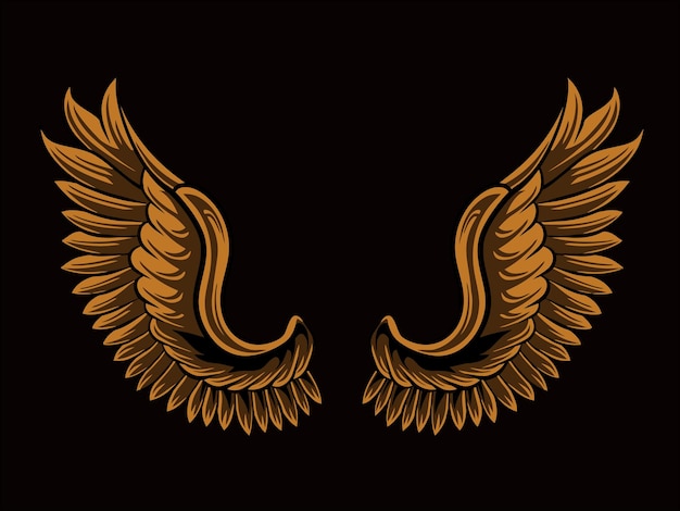 wing vector design for element editable color