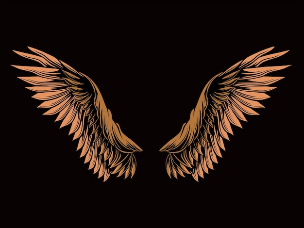 wing vector design for element editable color