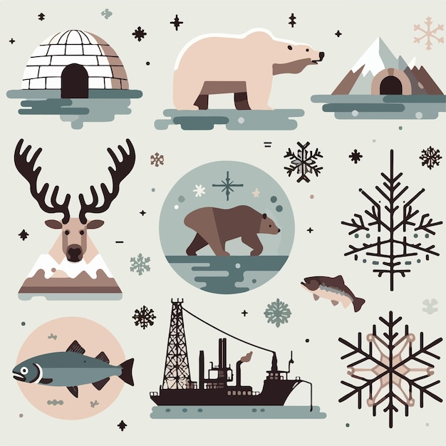 winter cartoon element sticker clip art