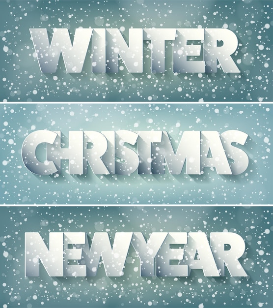 Winter christmas xmas new year card holidays