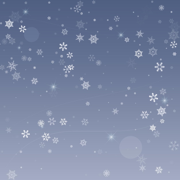 winter pattern with crystallic snowflakes christmas background vector