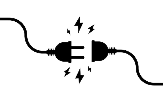 Wire Connection Illustration Snapping icon Silhouette style Vector illustration