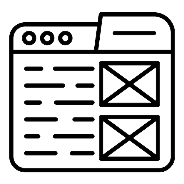Wireframe Sketching Line Illustration