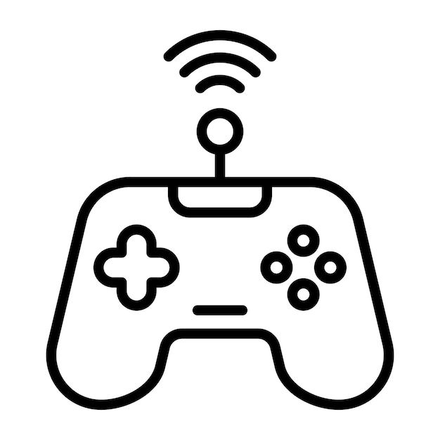 Wireless Joystick Vector Illustration Style