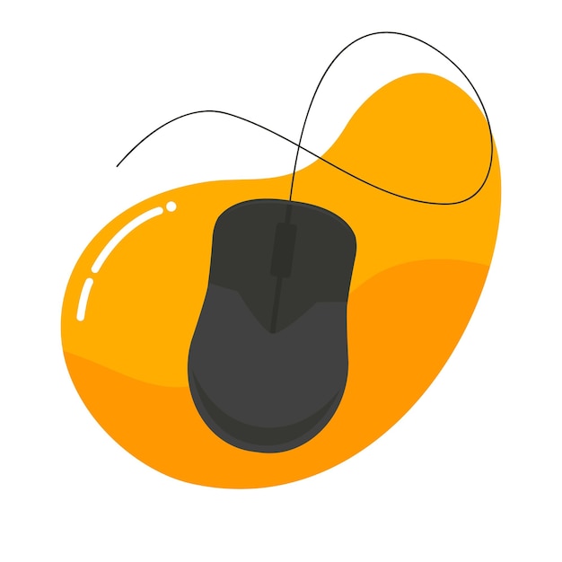 wireless mouse and mouse pad icon design vector flat isolated illustration