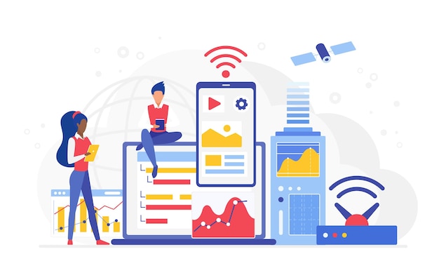 wireless remote cloud computing server hosting data
